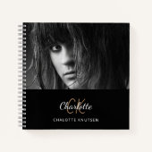 Sketchbookフォト白黒モノグラム ノートブック (正面)