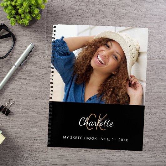 Sketchbookフォト白黒モノグラム ノートブック