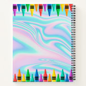 Sketchbookホログラフィックピンクドリップスガール ノートブック (裏面)