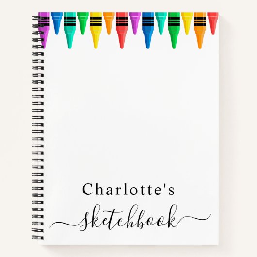 Sketchbookホログラフィックピンクドリップスガール ノートブック (正面)