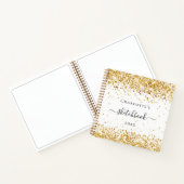 Sketchbookホワイト金ゴールド名 ノートブック (内部)