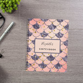 Sketchbookマーメイドはかりで測ピンパープル ノートブック