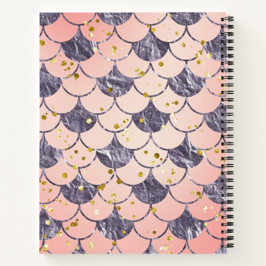 Sketchbookマーメイドはかりで測ピンパープル ノートブック (裏面)