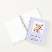 Sketchbook犬ペットフォトラベンダーバイオレット ノートブック (内部)