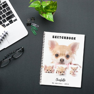 Sketchbook犬ペット白い写真コラージュ ノートブック