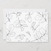 Sketchbook花模様セーブ・ザ・デート案内 招待状 (裏面)