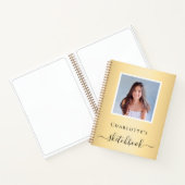 Sketchbook金ゴールドフォトガールズタイポグラフィ ノートブック (内部)