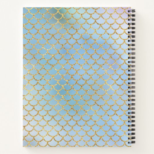 Sketchbook青いマーメイドはかりで測の名前スケッチ ノートブック (裏面)