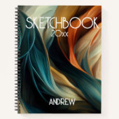 SKETCHBOOK -カラフル抽象芸術 ノートブック (正面)
