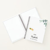 Sketchbook bee eucalyptus monogram cute ノートブック (内部)