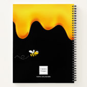 Sketchbook bees black honey drips monogram ノートブック (裏面)