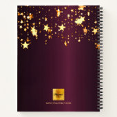 Sketchbook burgundy金ゴールド星名 ノートブック (裏面)