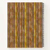 Sketchbook butterfly on brown stripes add name ノートブック (裏面)