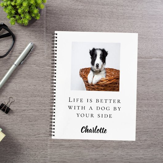 Sketchbook custom dog pet photo quote ノートブック