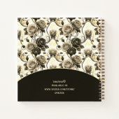 Sketchbook Elegancia Nocturna Carbón y Beige ノートブック (裏面)