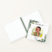 Sketchbook eucalyptus greenery金ゴールド写真 ノートブック (内部)