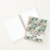 Sketchbook flowers dusty green cream nameスクリプト ノートブック (内部)