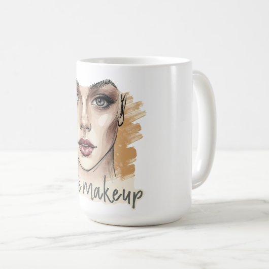 Sketchbook Glam:ラテ化粧 コーヒーマグカップ (正面右)