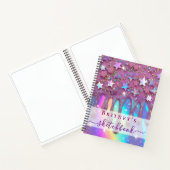 Sketchbook holographic pink drips girly ノートブック (内部)