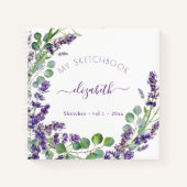 Sketchbook lavender eucalyptus greeneryフローラ ノートブック (正面)