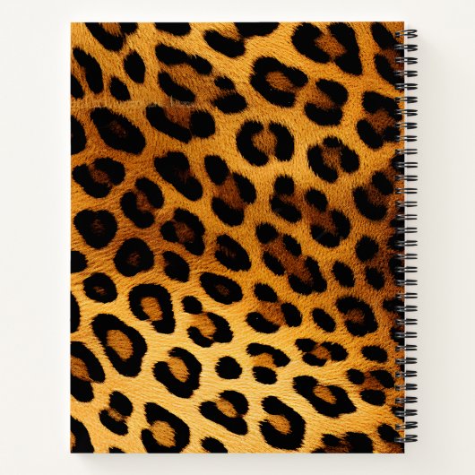 Sketchbook leopard pattern brown black ノートブック (裏面)