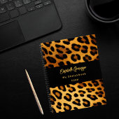 Sketchbook leopard pattern brown black ノートブック