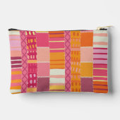 Sketchbook Marks-Textured Multicoloured Stripes アクセサリーポーチ (裏面)