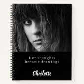Sketchbook photo black white quote ノートブック (正面)