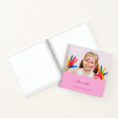 Sketchbook photo pink monogram girl ノートブック (内部)