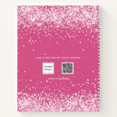 Sketchbook pink blush glitter name script ノートブック (裏面)