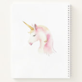 Sketchbook unicornピンクの白い女の子 ノートブック (裏面)