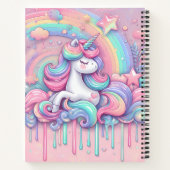 Sketchbook unicornピンクゴールドスターズノートブック ノートブック (裏面)