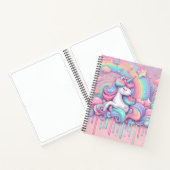 Sketchbook unicornピンクゴールドスターズノートブック ノートブック (内部)