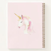 Sketchbook unicorn pink girl ノートブック (裏面)