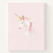 Sketchbook unicorn pink girl ノートブック (裏面)