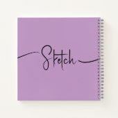 Sketchbook Your Name Scriptティール（緑がかった色）Blue ノートブック (裏面)