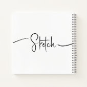 Sketchbook Your Name Scriptティール（緑がかった色）Blue ノートブック (裏面)