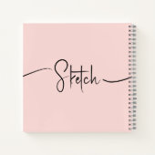 Sketchbook Your Name Scriptティール（緑がかった色）Blue ノートブック (裏面)