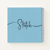 Sketchbook Your Name Scriptティール（緑がかった色）Blue ノートブック (裏面)