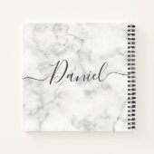 Sketchbook Your Name Script Marbleシック ノートブック (裏面)