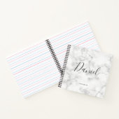 Sketchbook Your Name Script Marbleシック ノートブック (内部)