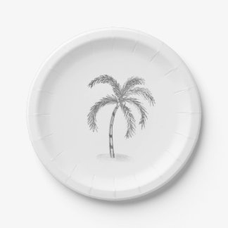 Sketched Black and White Paper Plates ペーパープレート