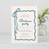 Sketched Bow Frame Christmas Party 招待状 (スタンド正面)