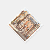 Sketched Brownstones | Boston Street Painting スタンダードカクテルナプキン (角)