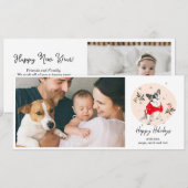 Sketched Dog Christmas Holiday Card シーズンカード (正面/裏面)
