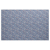 Sketched Flowers on Blue ファブリック (ファットクウォーター)
