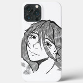 Sketched girl iPhone pro 13 Max  hoesje Case-Mate iPhoneケース (裏面)