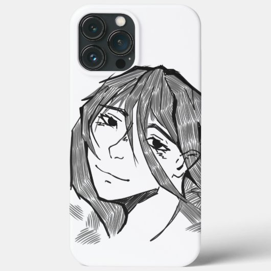 Sketched girl iPhone pro 13 Max  hoesje Case-Mate iPhoneケース (裏面)