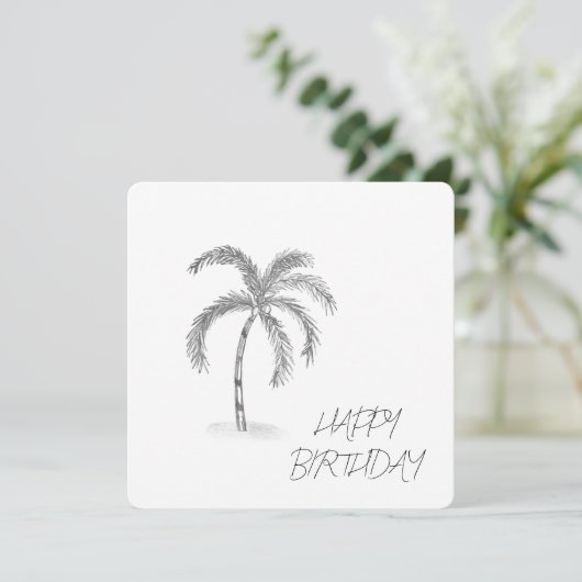 Sketched Greeting Card Black and White カード (スタンド正面)