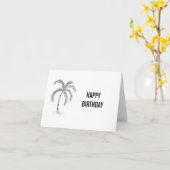 Sketched Greeting Card Black and White カード (黄色い花)
